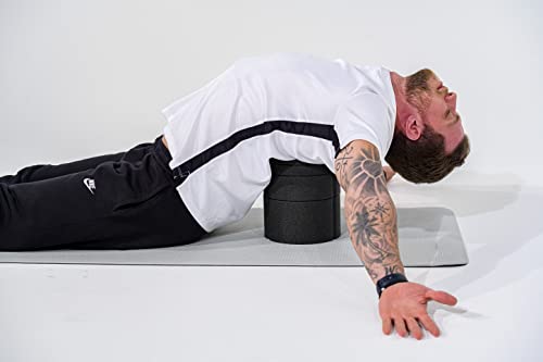 BODYMATE Rückendehner-Set Blau, Dehner für Rücken und Brust, Rückenstrecker mit Höhenregulierung, Rückentrainer zur Öffnung der Brustmuskeln, Dehnung des oberen und unteren Rückens