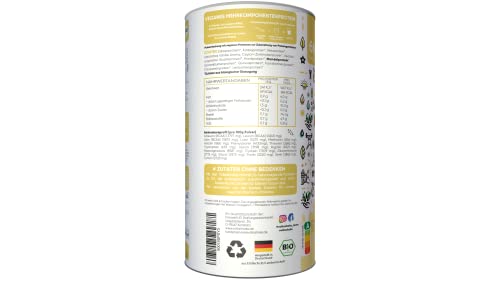 Veganes Protein Vanille - BIO, 1kg, DE-ÖKO-006, mit Reis-, Hanf-, Chia- & Kürbiskernprotein - cremig & lecker - sojafrei, glutenfrei, Bodensee - Made in Germany