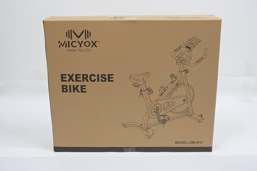 Micyox Ergometer Heimtrainer, 12kg Schwungrad, LCD Monitor, IPad-Halterung; Belastbarkeit 150 kg.