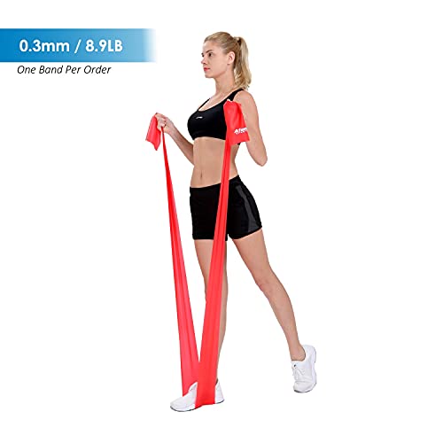 Widerstandsband | Fitnessband für Physiotherapie | 2m, 2 Rot (4 kg) | Gymnastikbänder Gummi