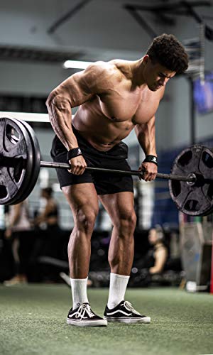 Fitgriff® Zughilfen (gepolstert) für Krafttraining, Bodybuilding - Profi Lifting Straps (Schwarz)