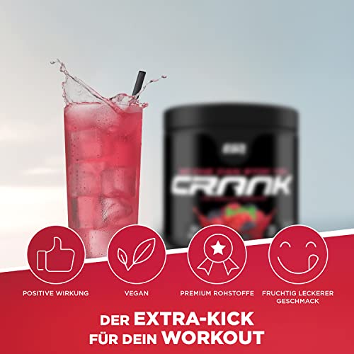 ESN Crank Fresh Berry Juice - 380 g - 20 Portionen - Pre Workout Booster - Vegan - Made in Germany