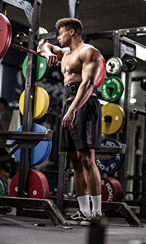 Fitgriff® Gewichthebergürtel V1 - Fitness-Gürtel für Bodybuilding, Krafttraining und Crossfit - Unisex (schwarz)
