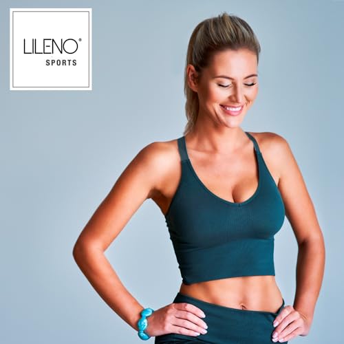 'LILENO SPORTS Yoga Matte Türkis (180x60cm) inkl. Tragegurt' - Rutschfeste 4mm dicke Matte für Yoga, Workout und Fitness
