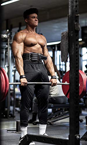 Fitgriff® Zughilfen (gepolstert) für Krafttraining, Bodybuilding - Profi Lifting Straps (Schwarz)