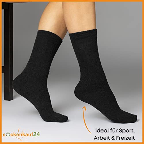 'Sockenkauf24 10 | 20 | 30 Paar Socken Baumwolle (43-46, 10 Paar | Schwarz).