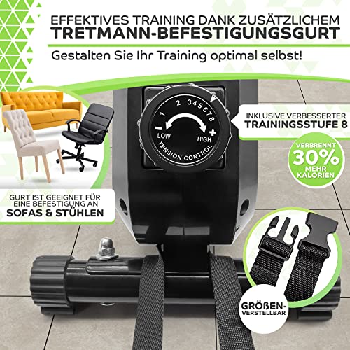Tretmann Pedaltrainer PRO Set - extra Leise & gelenkschonend - inkl. Befestigungsband - DEKRA Geprüft