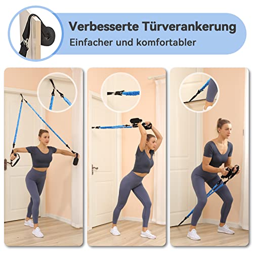 Hommie Pilates Set mit Bändern, Griffe & Türanker für Krafttraining. (44)