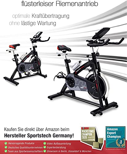 Sportstech Ergometer, 22KG Schwungrad & Multiplayer APP | Hometrainer Fahrrad | Trainingsgeräte für Ausdauertraining | Fitness Bike.