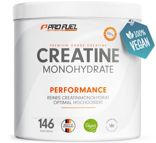 Creatin Monohydrat Pulver 500g - Kreatin Monohydrat in mikronisierter Qualität - optimal hochdosiert - reines ohne Zusätze, 100% vegan - für 146 Anwendungen