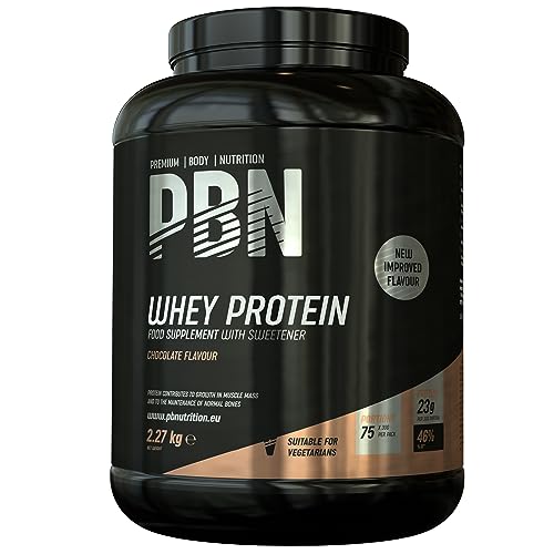 Premium Body Nutrition Whey Protein / Molkeeiweißpulver, 2,27 kg Schokolade, Neuer verbesserter Geschmack