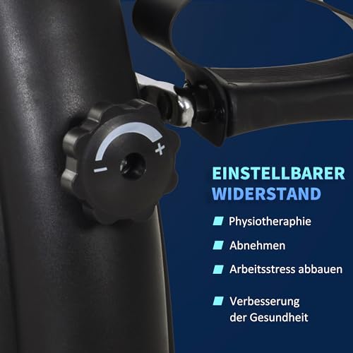 HOMCOM Mini Bike Pedaltrainer Fahrradgerät LCD-Display Gusseisen Schwarz 35x40x31cm