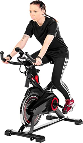 AsVIVA S11 Indoor Cycle Speedbike, Fitnesscomputer, manuell verstellbarer Widerstand, Riemenantrieb, 18 kg Schwungscheibe, Max. Gewicht 120 kg. (59)