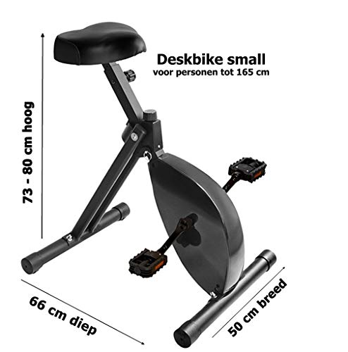Deskbike - Bürostuhl Fahrrad - Groß - Fitnessapp - 185-215 cm Körpergröße (Weiß)