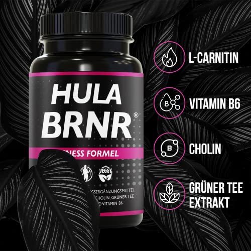 'HULA BRNR - Fitness mit Vitamin B6, Cholin, L-Carnitin, grüner Tee, Hula Hoop Erwachsene, 120 Kapseln'