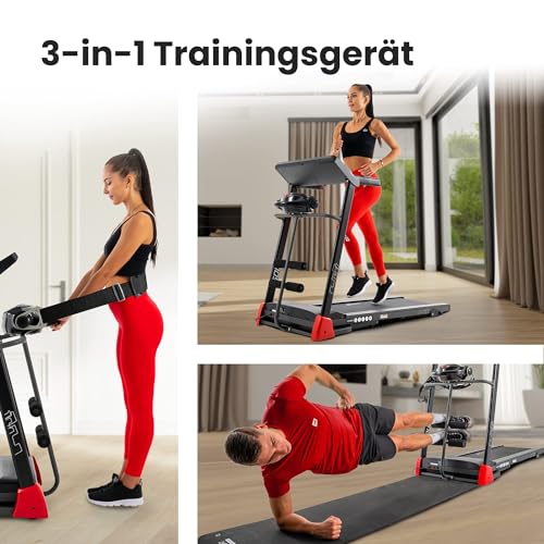 Hop-Sport HS-1200LB - 3in1 Laufband inkl. Sit-Up Station, max. 14km/h
