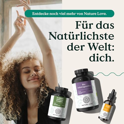 NATURE LOVE® Vitamin B-Komplex - 180 Kapseln (6 Monate) - alle 8 B-Vitamine - vegan - in Deutschland hergestellt.