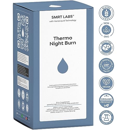 Thermo Night Burn, 10-in-1 Formel, Stoffwechsel beschleunigen, Koffeinfrei, Natürlich, Vegan