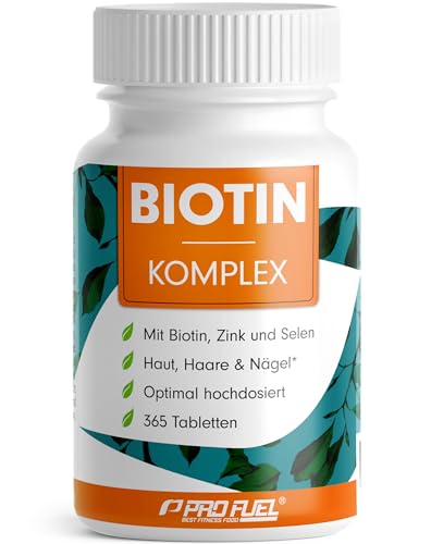 Biotin hochdosiert 10.000 mcg - 365 Biotin Tabletten mit Zink & Selen - Biotin Komplex für Haarwuchs, Haut & Nägel - laborgeprüft mit Zertifikat - 100% vegan - Vorratspack für 1 Jahr