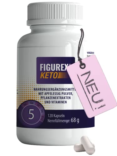 FIGUREX Keto Kapseln + verbesserter Komplex, Normaler Stoffwechsel mit Vitamin B12, auch bei ketogener Ernährung und Keto Diät, Frauen und Männer, 120 Kapseln