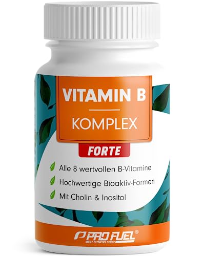 Vitamin B Komplex hochdosiert - 180 Tabletten - alle 8 B-Vitamine (B1, B2, B3, B5, B6, B7, B9, B12) mit Aktivformen wie Quatrefolic®, Co-Faktoren Cholin & Myo-Inositol, laborgeprüft, vegan